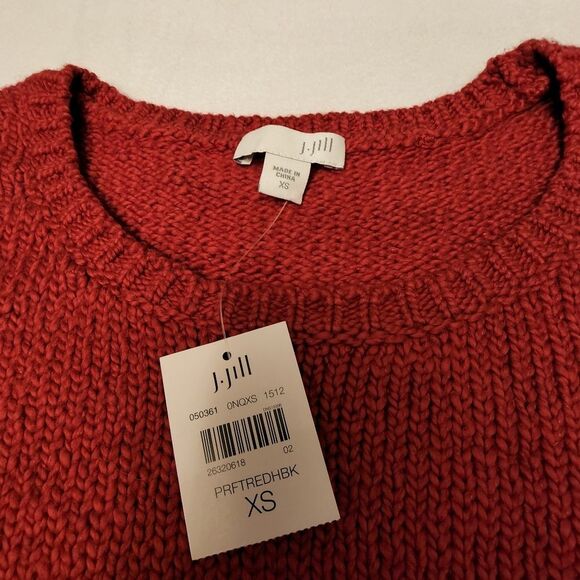J. Jill Red and Black Loose Fit Sweater Size XS - Picture 7 of 10